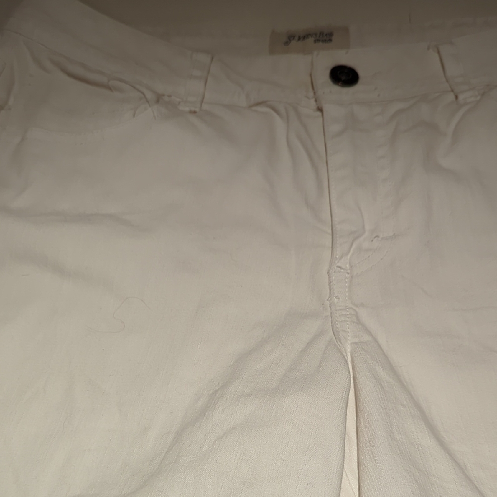 St. John's Bay Stretch White Shorts
